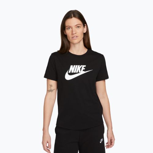 Damen-T-Shirt Nike Sportswear Club Essentials Logo black/white
