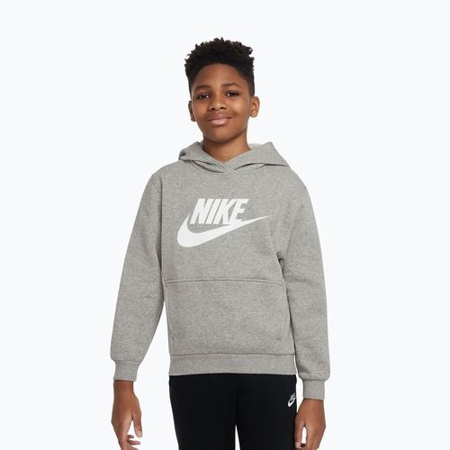 Kinder-Hoodie Nike Club Fleece Hoodie dark grey heather/white