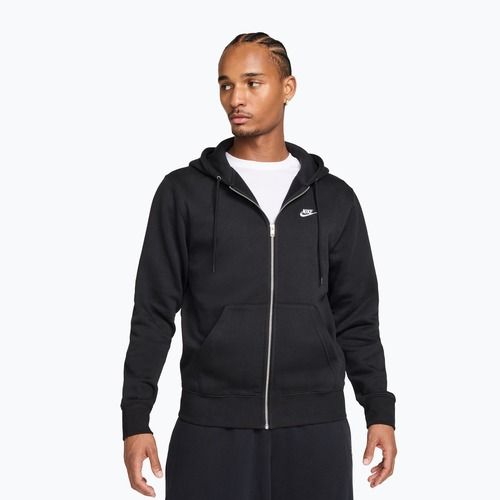 Herren-Hoodie Nike Club Full Zip Hoodie black/black/white