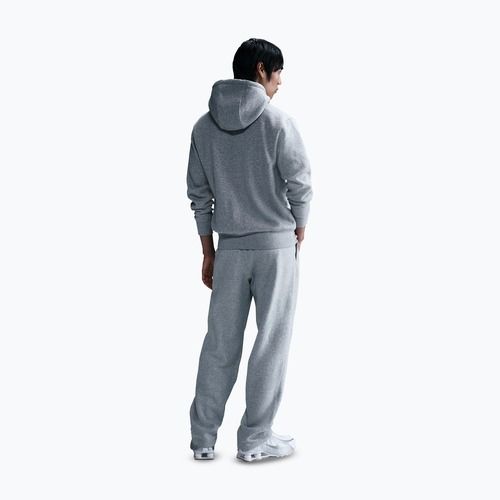Herren-Hoodie Nike Club Full Zip Hoodie dark grey heather/light smoke grey/white