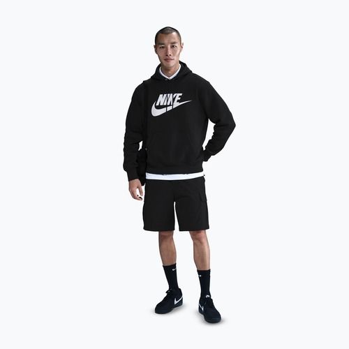 Herren-Hoodie Nike Club Pullover Hoodie black/black/white