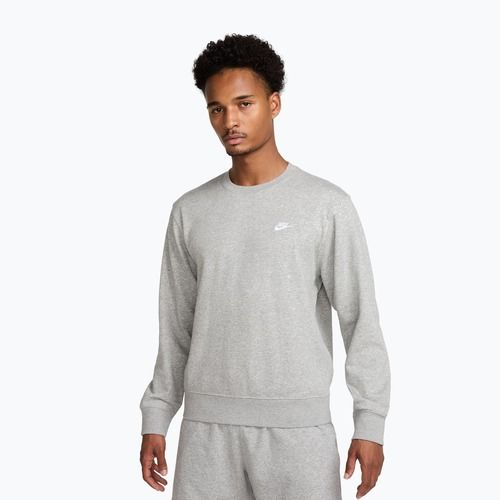 Herren-Sweatshirt Nike Club French Terry Crew dark grey heather/white