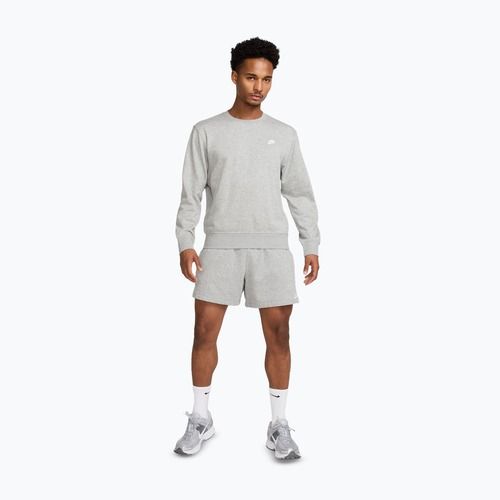 Herren-Sweatshirt Nike Club French Terry Crew dark grey heather/white