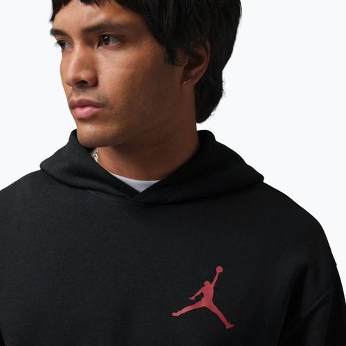 Herren Hoodie Nike Jordan Pullover Hoodie black/gym red