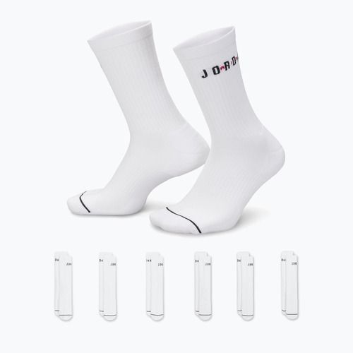Skarpety  Nike Jordan Everyday Crew 6 par white/gym red/black