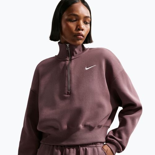 Damen-Sweatshirt Nike Sportswear Phoenix Fleece 1/2 Zip Cropped tattoo/sail
