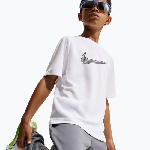 Kinder-T-Shirt Nike Multi Dri-Fit white/black