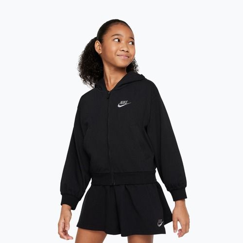 Kinder-Hoodie Nike Sportswear Full Zip Hoodie black/flat pewter