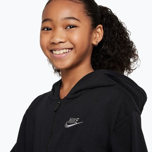Kinder-Hoodie Nike Sportswear Full Zip Hoodie black/flat pewter