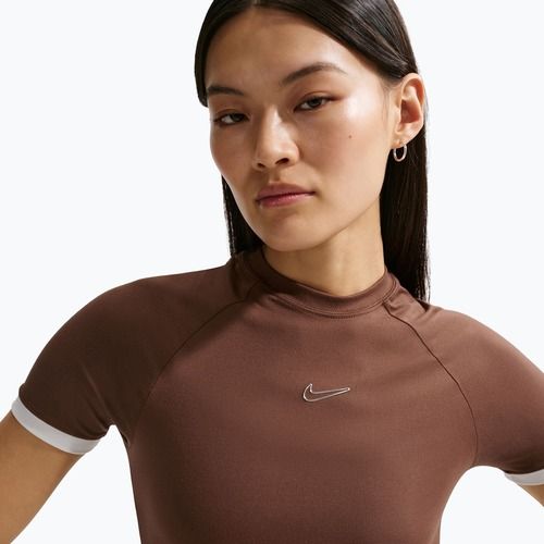 Damen-T-Shirt Nike Gloss Fitted Top light chocolate