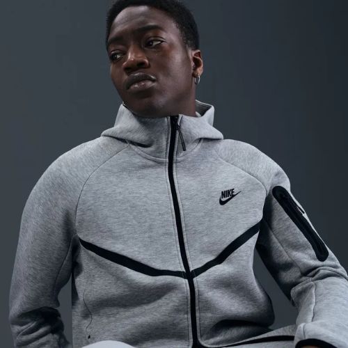 Herrenjacke Nike Tech Windrunner Full Zip cave dark grey heather/black
