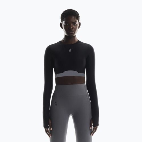 Damen Trainings-Longsleeve On Train Crop black