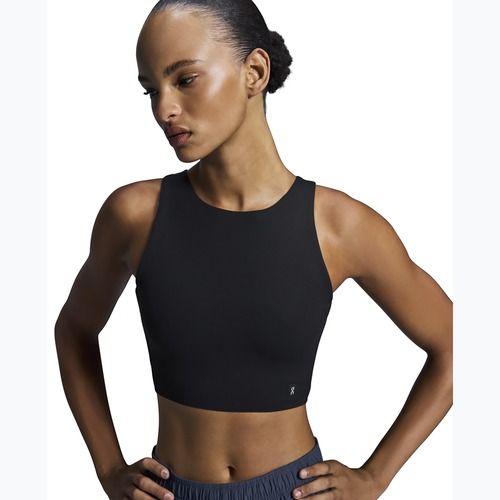 Damen-Lauftop On Core 2-in-1 Crop black