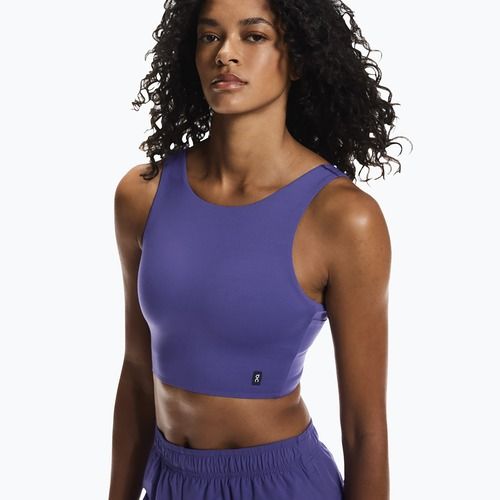 Damen-Lauf-Top On Core 2-in-1 Crop twilight