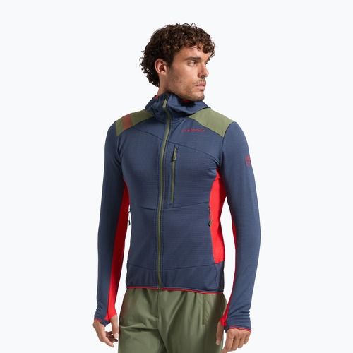 Herren-Fleecejacke La Sportiva Aequilibrium Thermal Hoody night sky/mountain red