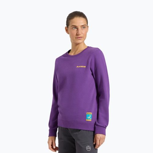 Damen-Sweatshirt La Sportiva Climbing On The Moon purple/yellow