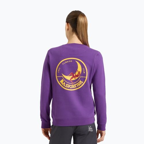 Damen-Sweatshirt La Sportiva Climbing On The Moon purple/yellow