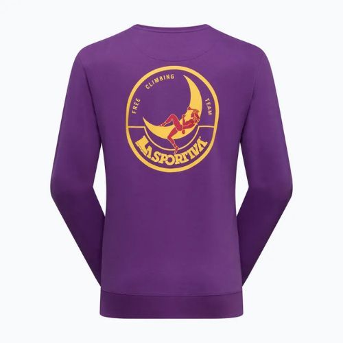 Herren-Sweatshirt La Sportiva Climbing On The Moon purple/yellow