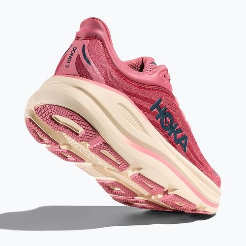 Damen-Laufschuhe HOKA Bondi 9 Wide lingonberry/cranberry
