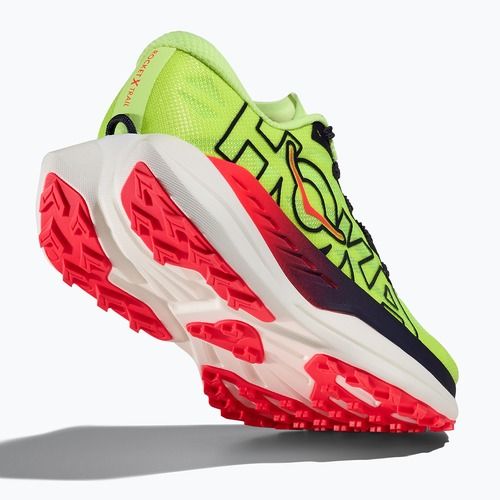 Herren Laufschuhe HOKA Rocket X Trail neon Yuzu/neon flame