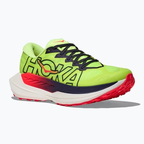 Damen-Laufschuhe HOKA Rocket X Trail neon yuzu/neon flame