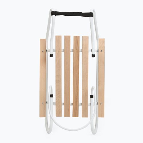 Metallschlitten HUMBAKA with backrest and footrests white