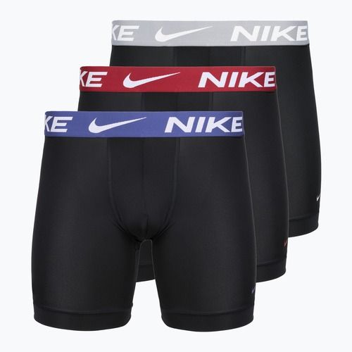 Herren Boxershorts Nike Essential Micro 3 pairs black/sapphire/wolf grey/team crimson