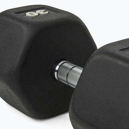 Gummierte Hantel Nike Strength Hex Dumbbell 30 kg black/white