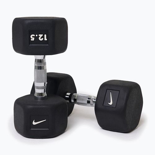 Gummierte Hantel Nike Strength Hex Dumbbell 12,5 kg black/white