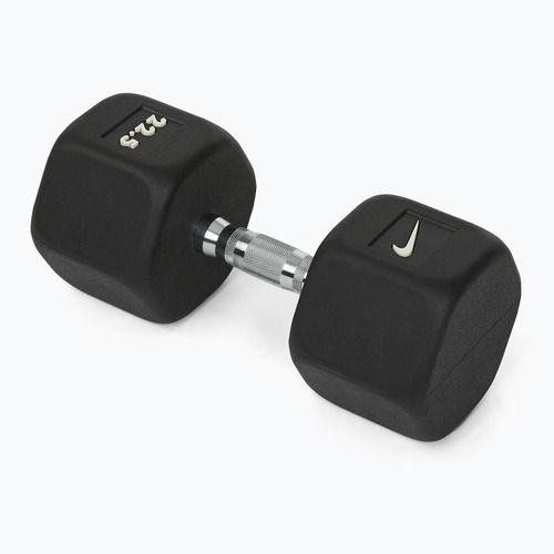 Gummierte Hantel Nike Strength Hex Dumbbell 22,5 kg black/white