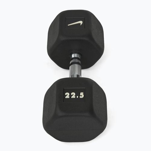 Gummierte Hantel Nike Strength Hex Dumbbell 22,5 kg black/white