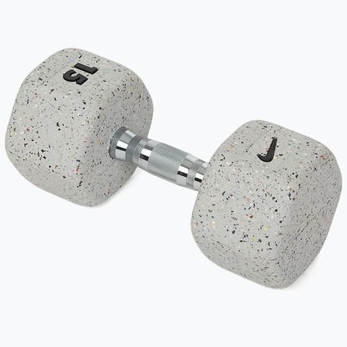 Gummierte Hantel Nike Strength Grind Hex Dumbbell 15 kg wolf grey