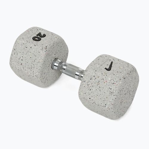 Gummierte Hantel Nike Strength Grind Hex Dumbbell 20 kg wolf grey