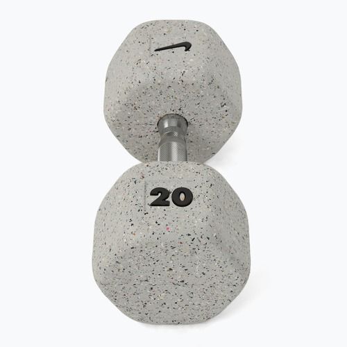 Gummierte Hantel Nike Strength Grind Hex Dumbbell 20 kg wolf grey