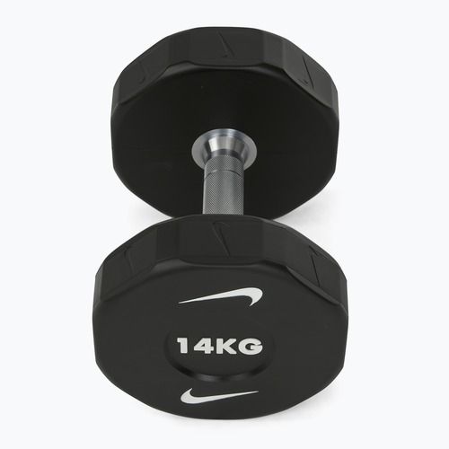 Chromierte Hantel Nike Strength Pro Urethane Dumbbell 14 kg black/white