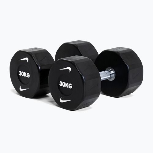 Chromierte Hantel Nike Strength Pro Urethane Dumbbell 30 kg black/white
