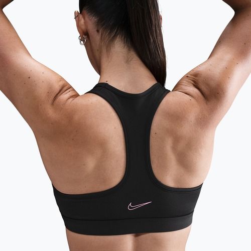 Nike Swoosh Medium Support Trainings-BH schwarz