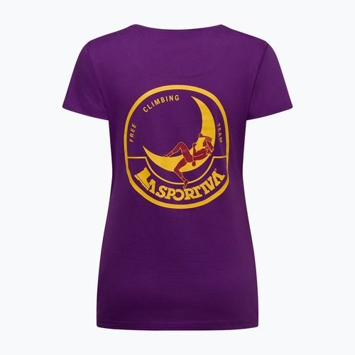 Damen T-Shirt La Sportiva Climbing on the Moon viola/giallo