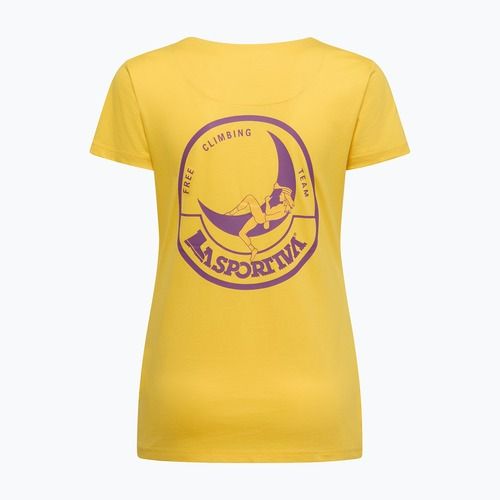 Damen T-Shirt La Sportiva Climbing on the Moon giallo/viola