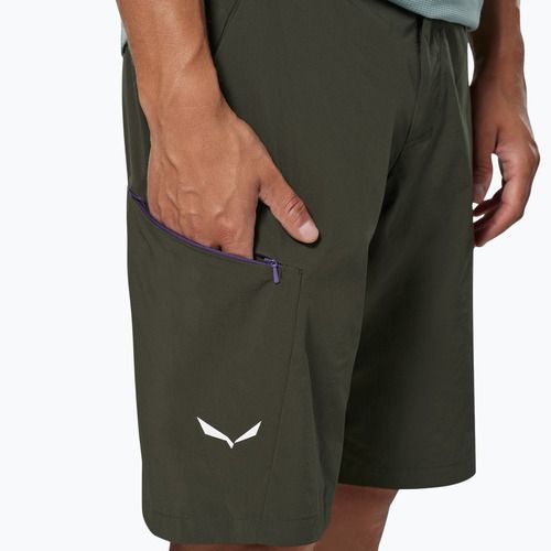 Herren-Trekking-Shorts Salewa Pedroc 4 DST Cargo dark olive/0910