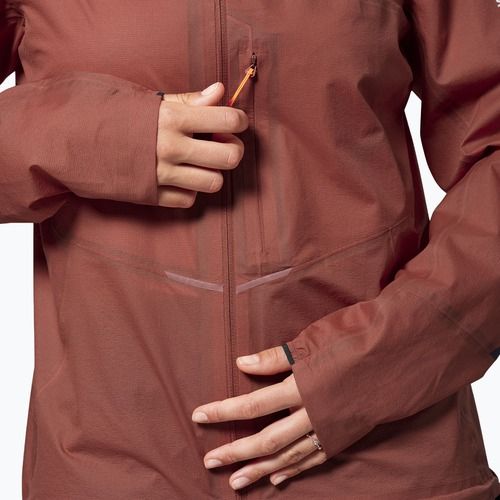Damen-Regenjacke Salewa Pedroc 2 PTX 2.5 Light etruscan red