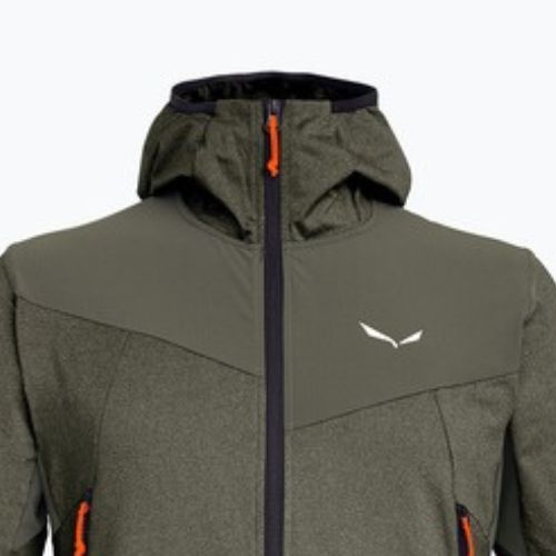 Herren-Trekkingpullover Salewa Agner Hybrid PL/DST FZ Hoody faded green melange/0910