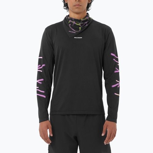 Lauf-Langarmshirt für Herren Salomon Shakeout Core deep black
