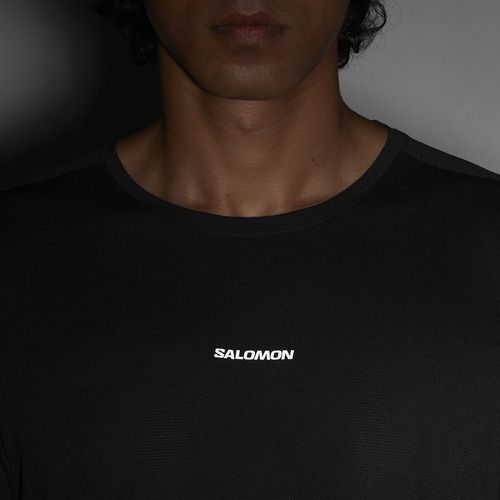 Lauf-Langarmshirt für Herren Salomon Shakeout Core deep black
