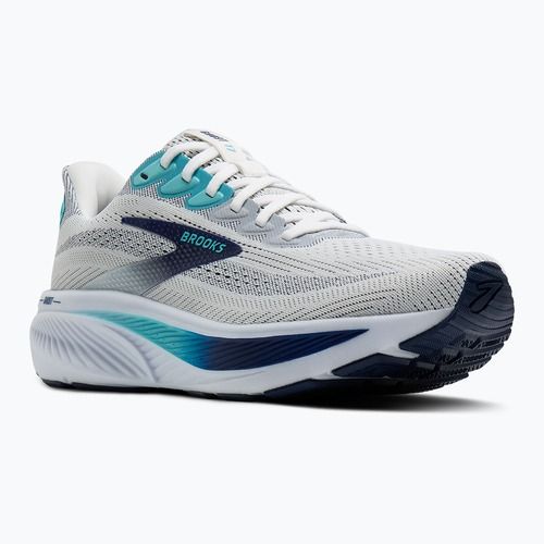 Brooks Ghost 17 white/beacon blue/ipanema Herren Laufschuhe