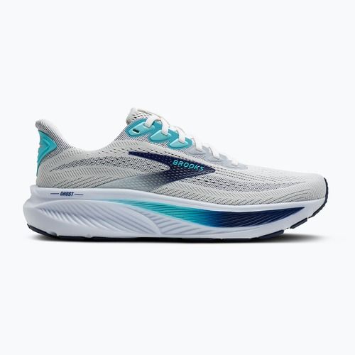 Brooks Ghost 17 white/beacon blue/ipanema Herren Laufschuhe