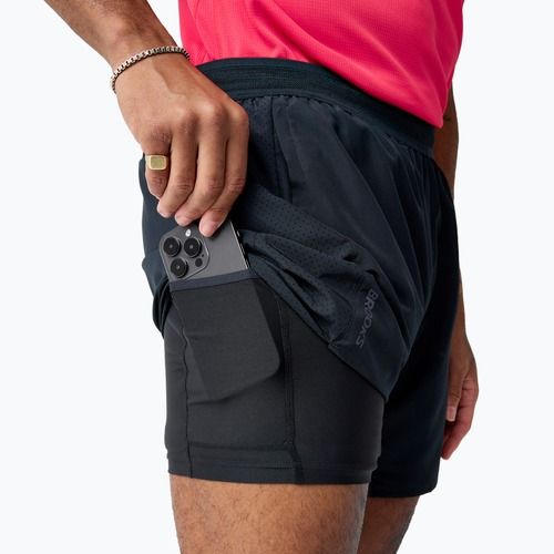 Laufshorts für Herren Brooks Dash 2in1 black