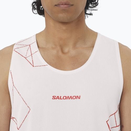 Salomon S/Lab Speed Tee lilac ash/fiery red Herren Laufshirt