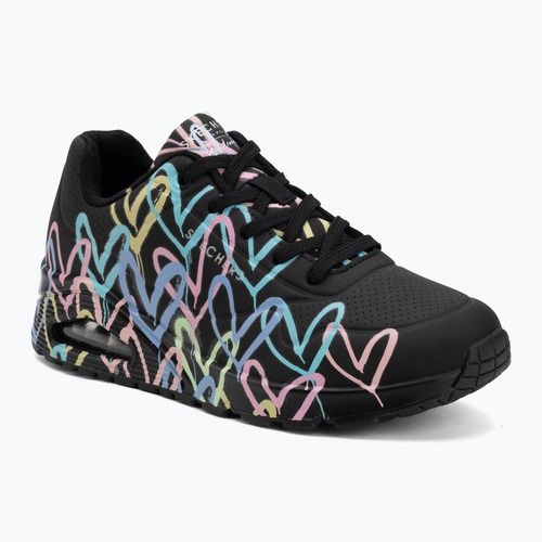 Damenschuhe SKECHERS JGoldcrown Uno Spread The Love black