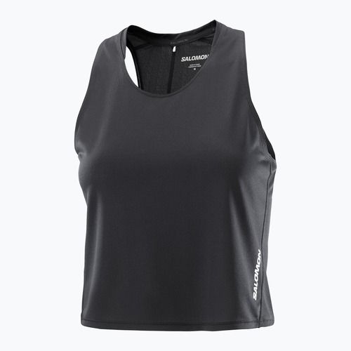 Damen-Laufshirt Salomon Sense Aero Short Tank deep black